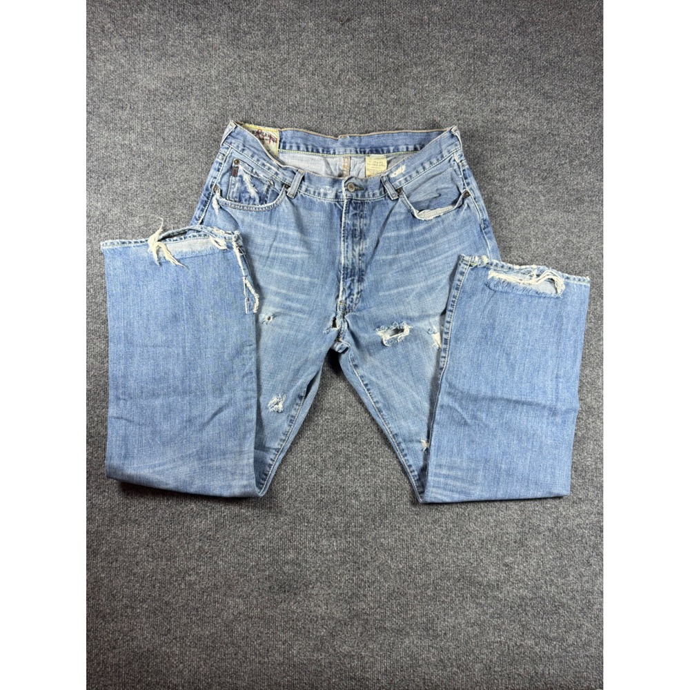 Abercrombie & Fitch Distressed Thrashed Bootcut Jeans Mens 36x34 100% Cotton